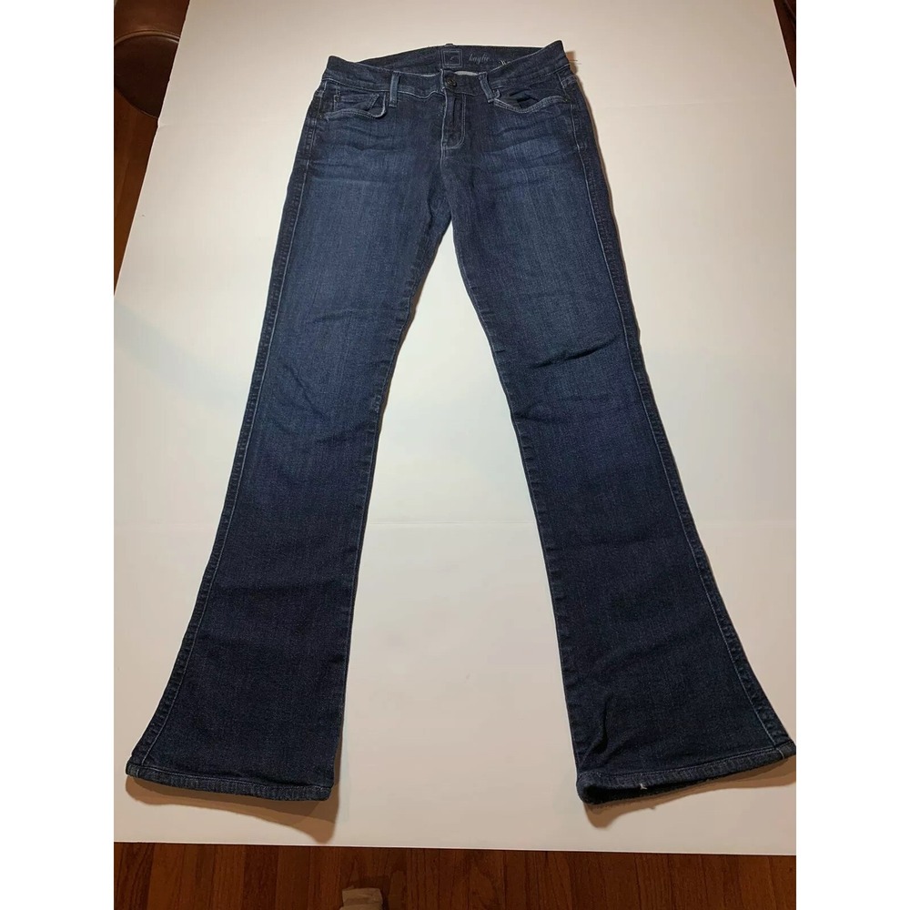 7 For All Mankind Flare Jeans Blue Stretch Denim Juniors 27 ALTERED SEE PHOTOS